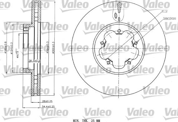 Valeo 187151 - Disque de frein cwaw.fr