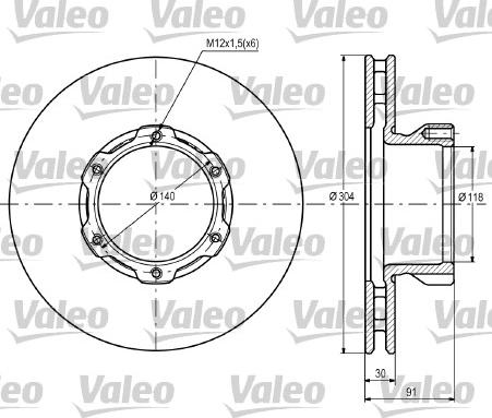 Valeo 187105 - Disque de frein cwaw.fr