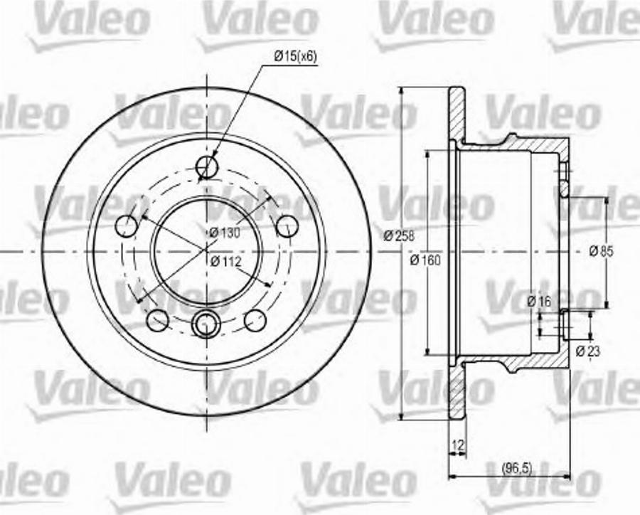 Valeo 187111 - Disque de frein cwaw.fr