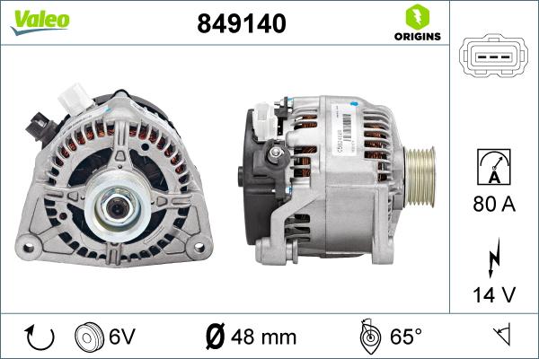 Valeo 849140 - Alternateur cwaw.fr