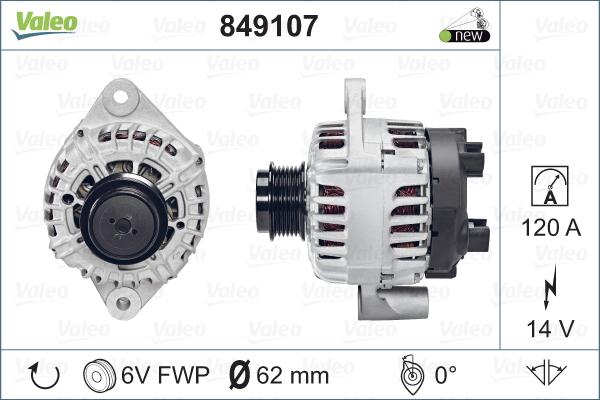 Valeo 849107 - Alternateur cwaw.fr