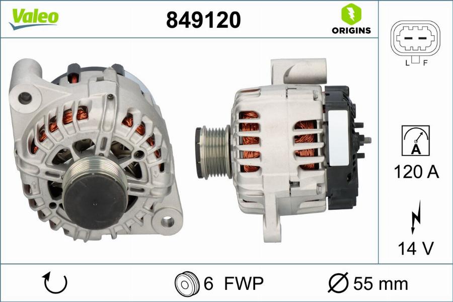 Valeo 849120 - Alternateur cwaw.fr