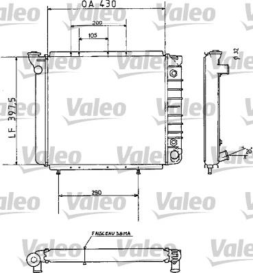 Valeo 810945 - Radiateur, refroidissement du moteur cwaw.fr