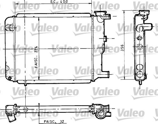 Valeo 810946 - Radiateur, refroidissement du moteur cwaw.fr