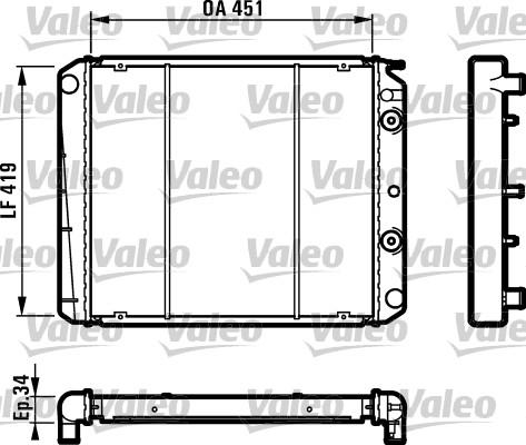 Valeo 810971 - Radiateur, refroidissement du moteur cwaw.fr