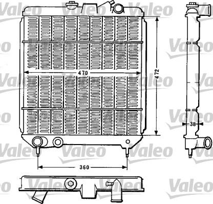 Valeo 810886 - Radiateur, refroidissement du moteur cwaw.fr