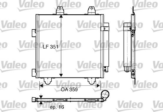 Valeo 818014 - Condensateur, climatisation cwaw.fr