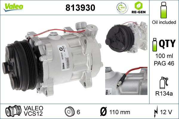 Valeo 813930 - Compresseur, climatisation cwaw.fr