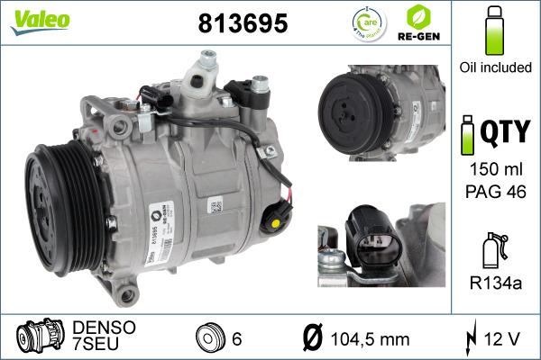 Valeo 813695 - Compresseur, climatisation cwaw.fr