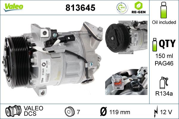 Valeo 813645 - Compresseur, climatisation cwaw.fr