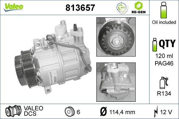 Valeo 813657 - Compresseur, climatisation cwaw.fr