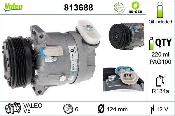 Valeo 813688 - Compresseur, climatisation cwaw.fr