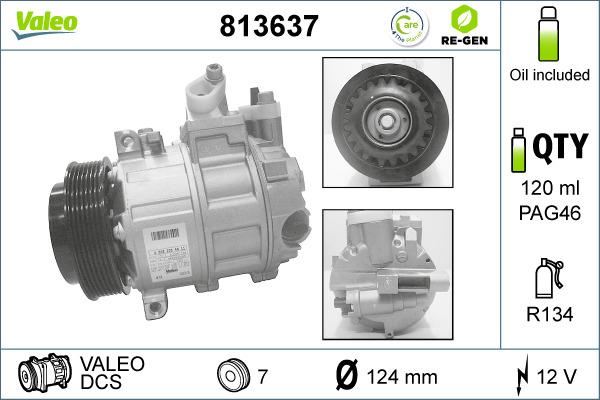 Valeo 813637 - Compresseur, climatisation cwaw.fr