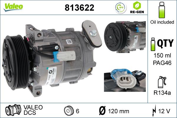 Valeo 813622 - Compresseur, climatisation cwaw.fr