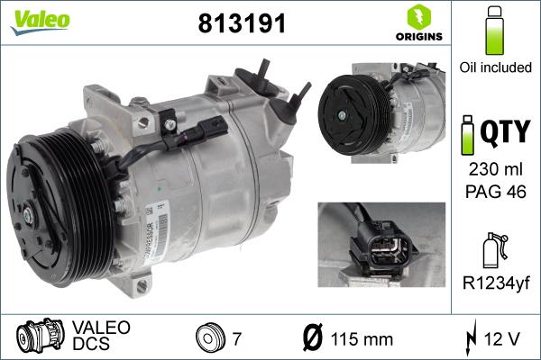 Valeo 813191 - Compresseur, climatisation cwaw.fr