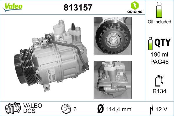 Valeo 813157 - Compresseur, climatisation cwaw.fr