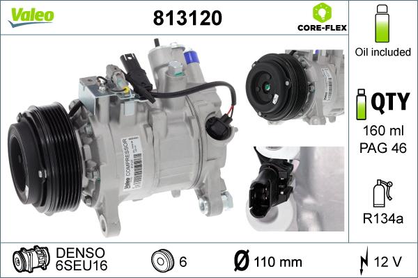 Valeo 813120 - Compresseur, climatisation cwaw.fr