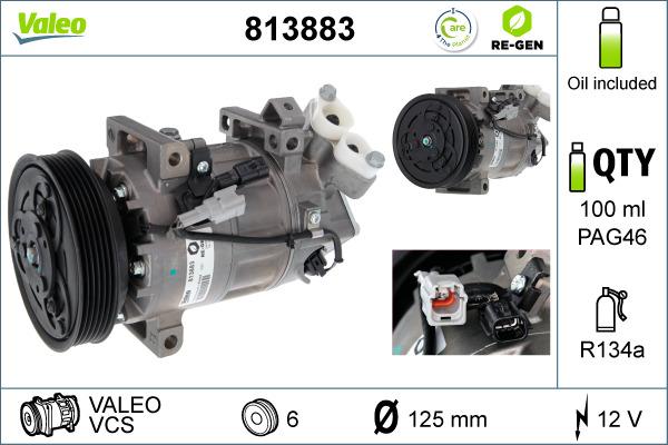 Valeo 813883 - Compresseur, climatisation cwaw.fr