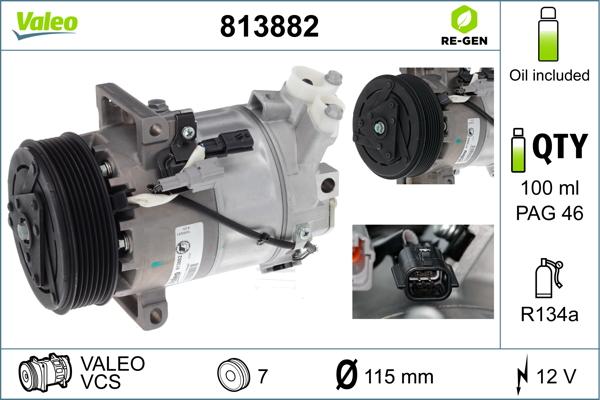 Valeo 813882 - Compresseur, climatisation cwaw.fr