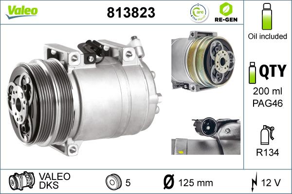 Valeo 813823 - Compresseur, climatisation cwaw.fr