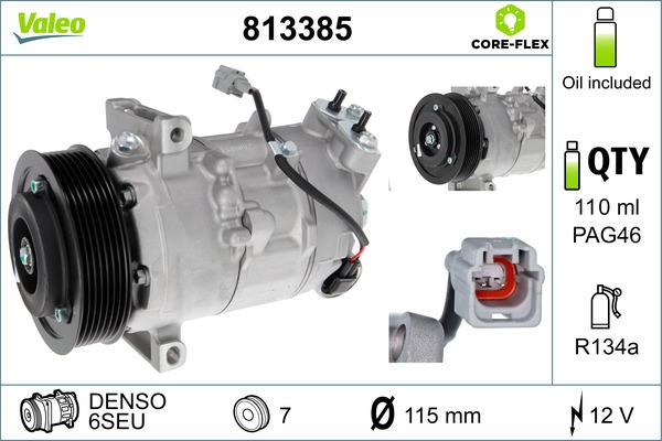 Valeo 813385 - Compresseur, climatisation cwaw.fr