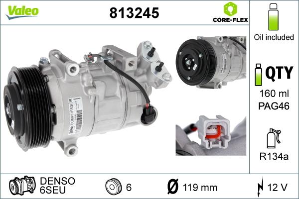 Valeo 813245 - Compresseur, climatisation cwaw.fr