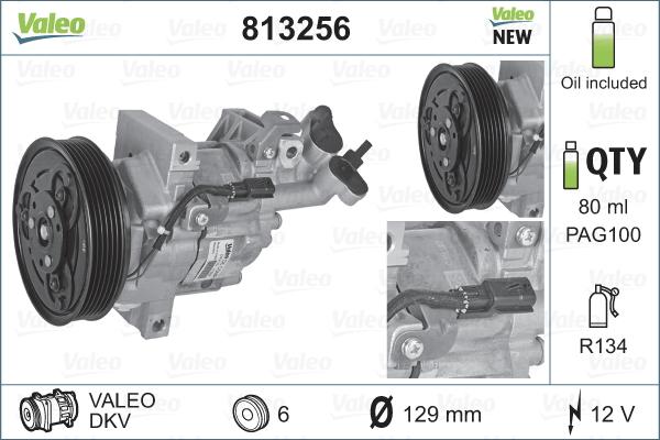 Valeo 813256 - Compresseur, climatisation cwaw.fr