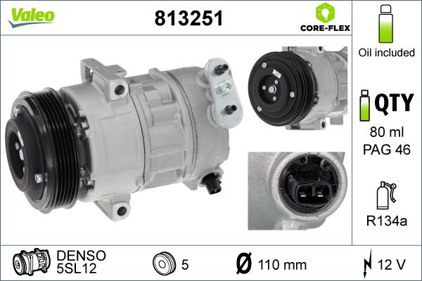 Valeo 813251 - Compresseur, climatisation cwaw.fr