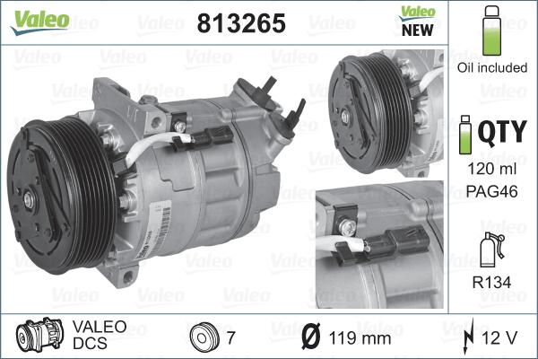 Valeo 813265 - Compresseur, climatisation cwaw.fr