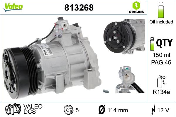 Valeo 813268 - Compresseur, climatisation cwaw.fr