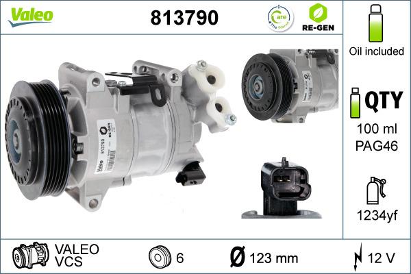 Valeo 813790 - Compresseur, climatisation cwaw.fr