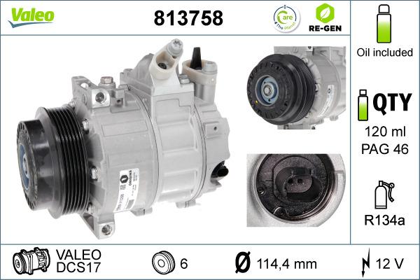 Valeo 813758 - Compresseur, climatisation cwaw.fr