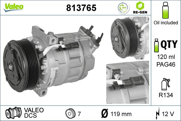 Valeo 813765 - Compresseur, climatisation cwaw.fr