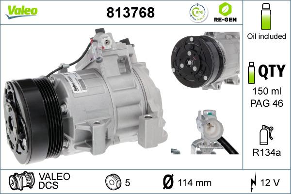 Valeo 813768 - Compresseur, climatisation cwaw.fr