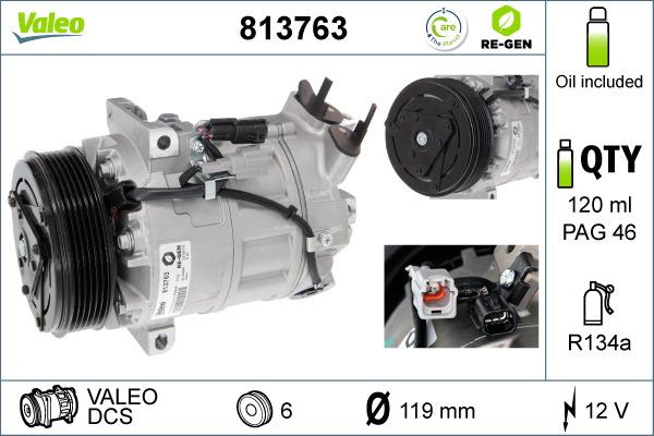 Valeo 813763 - Compresseur, climatisation cwaw.fr