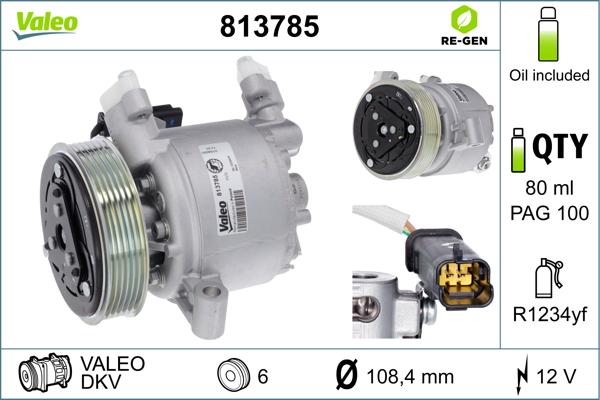 Valeo 813785 - Compresseur, climatisation cwaw.fr