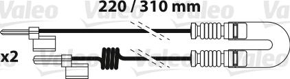 Valeo 882339 - Contact d'avertissement, usure des plaquettes de frein cwaw.fr