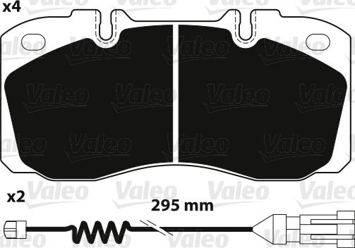 Valeo 882234 - Kit de plaquettes de frein, frein à disque cwaw.fr