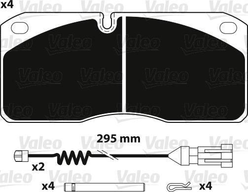 Valeo 882236 - Kit de plaquettes de frein, frein à disque cwaw.fr