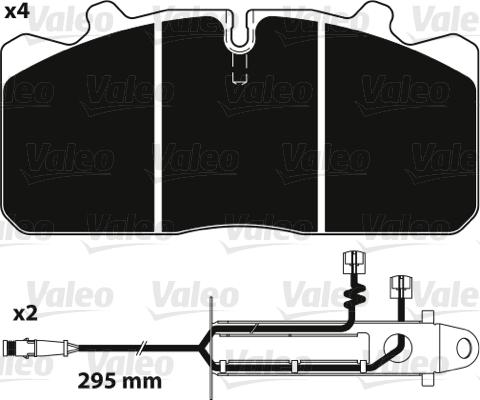 Valeo 882238 - Kit de plaquettes de frein, frein à disque cwaw.fr