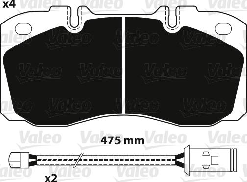 Valeo 882233 - Kit de plaquettes de frein, frein à disque cwaw.fr