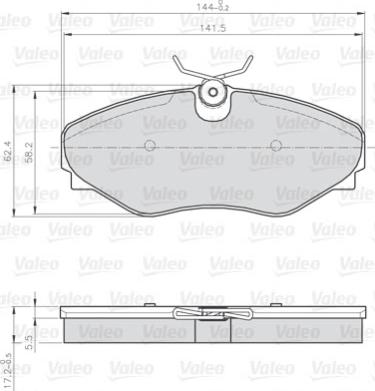 Valeo 873099 - Kit de plaquettes de frein, frein à disque cwaw.fr