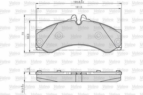 Valeo 873153 - Kit de plaquettes de frein, frein à disque cwaw.fr