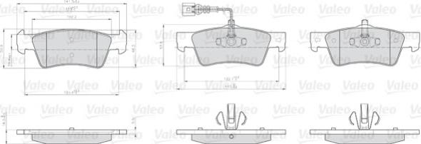 Valeo 873367 - Kit de plaquettes de frein, frein à disque cwaw.fr