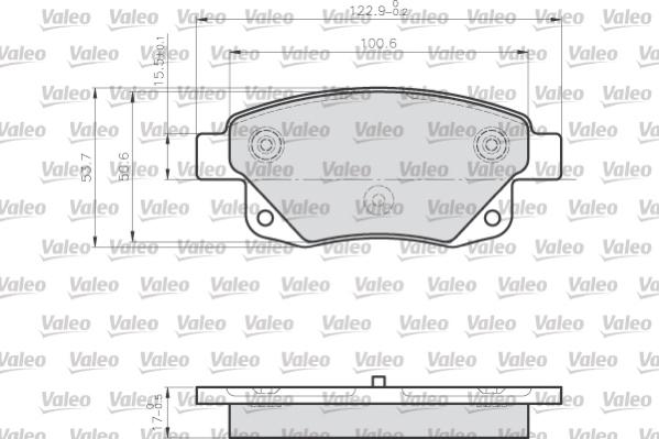 Valeo 872486 - Kit de plaquettes de frein, frein à disque cwaw.fr