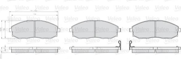 Valeo 872537 - Kit de plaquettes de frein, frein à disque cwaw.fr