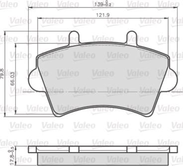 Valeo 872613 - Kit de plaquettes de frein, frein à disque cwaw.fr