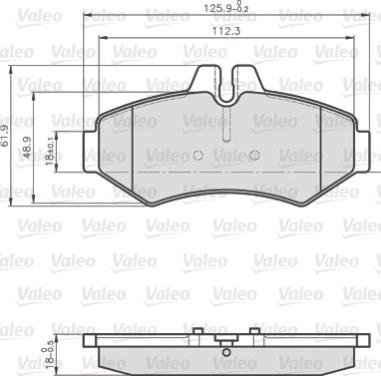 Valeo 872021 - Kit de plaquettes de frein, frein à disque cwaw.fr