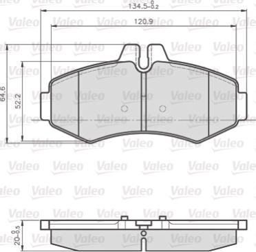 Valeo 872022 - Kit de plaquettes de frein, frein à disque cwaw.fr