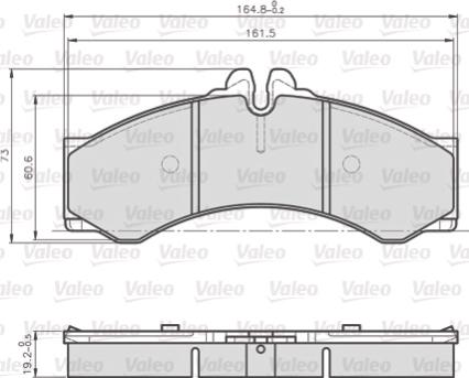 Valeo 872076 - Kit de plaquettes de frein, frein à disque cwaw.fr